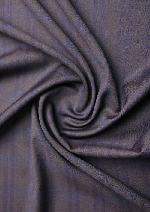 Cerruti Prestige Lanificio Super 130's Wool Fabric D#02 - Blue Brown photo 2