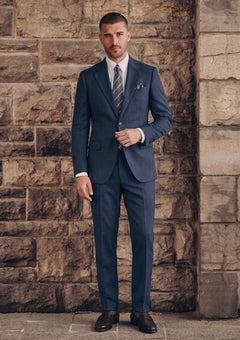 Dormeuil Super 130'S Echo Patagonian Wool Fabric - Dark Blue photo 1