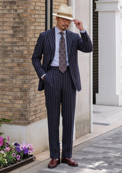 Carlo Barbera Riserva Superfine Exclusive Wool Fabric - Blue image 1