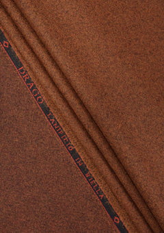 Drago Rugby Flannel Super 130's Wool Fabric - B Rust photo 1
