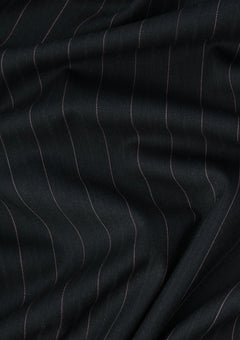 Guabello Super 150's Seven Wool Fabric - Black photo 3