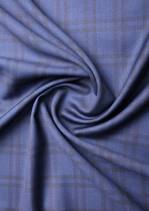 Cerruti Prestige Lanificio Super 130's Wool Fabric D#02 - French Blue photo 2
