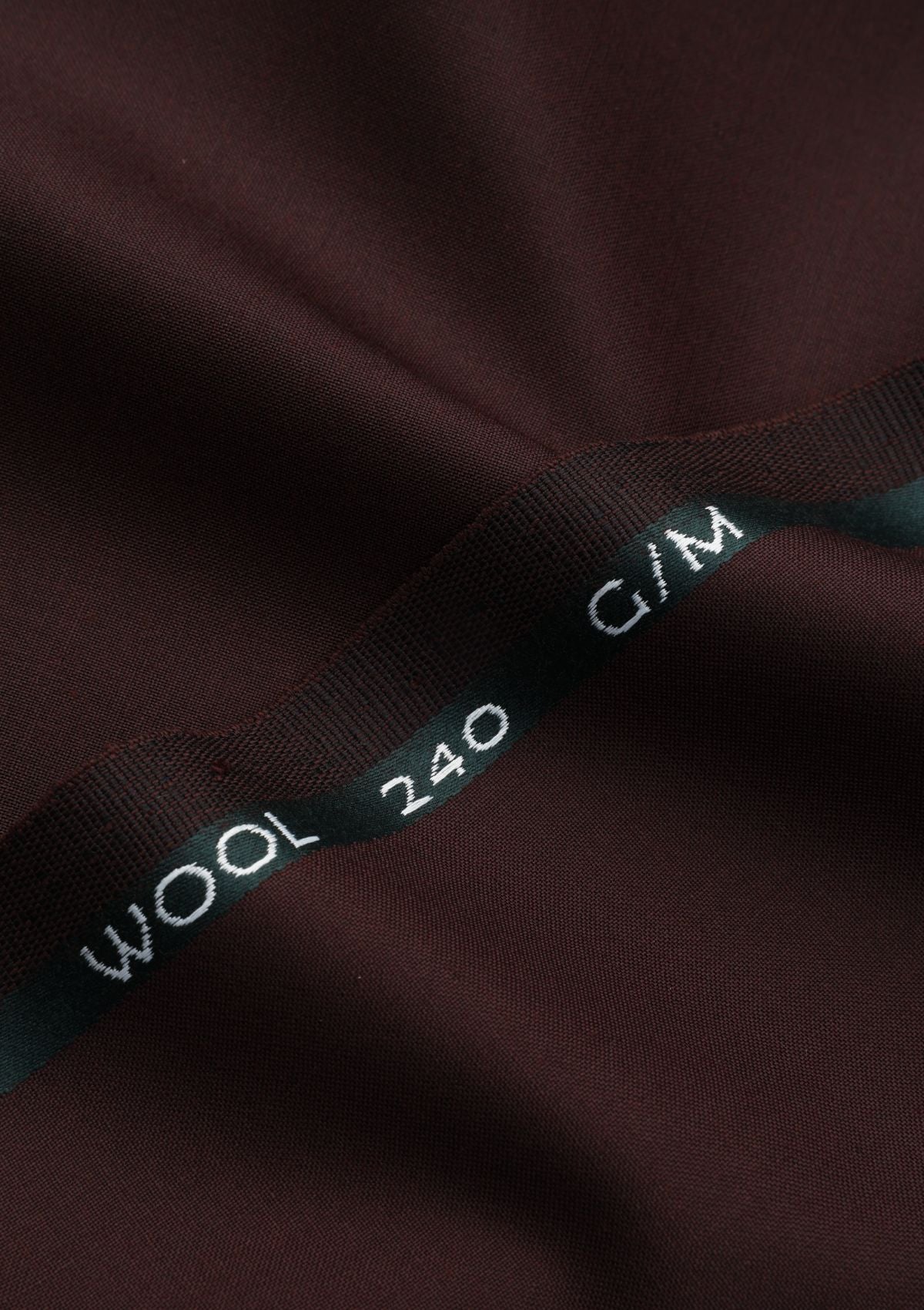 Reda Super 110'S Solid Weave 240 GM Wool Fabric - Reddish Brown photo 3
