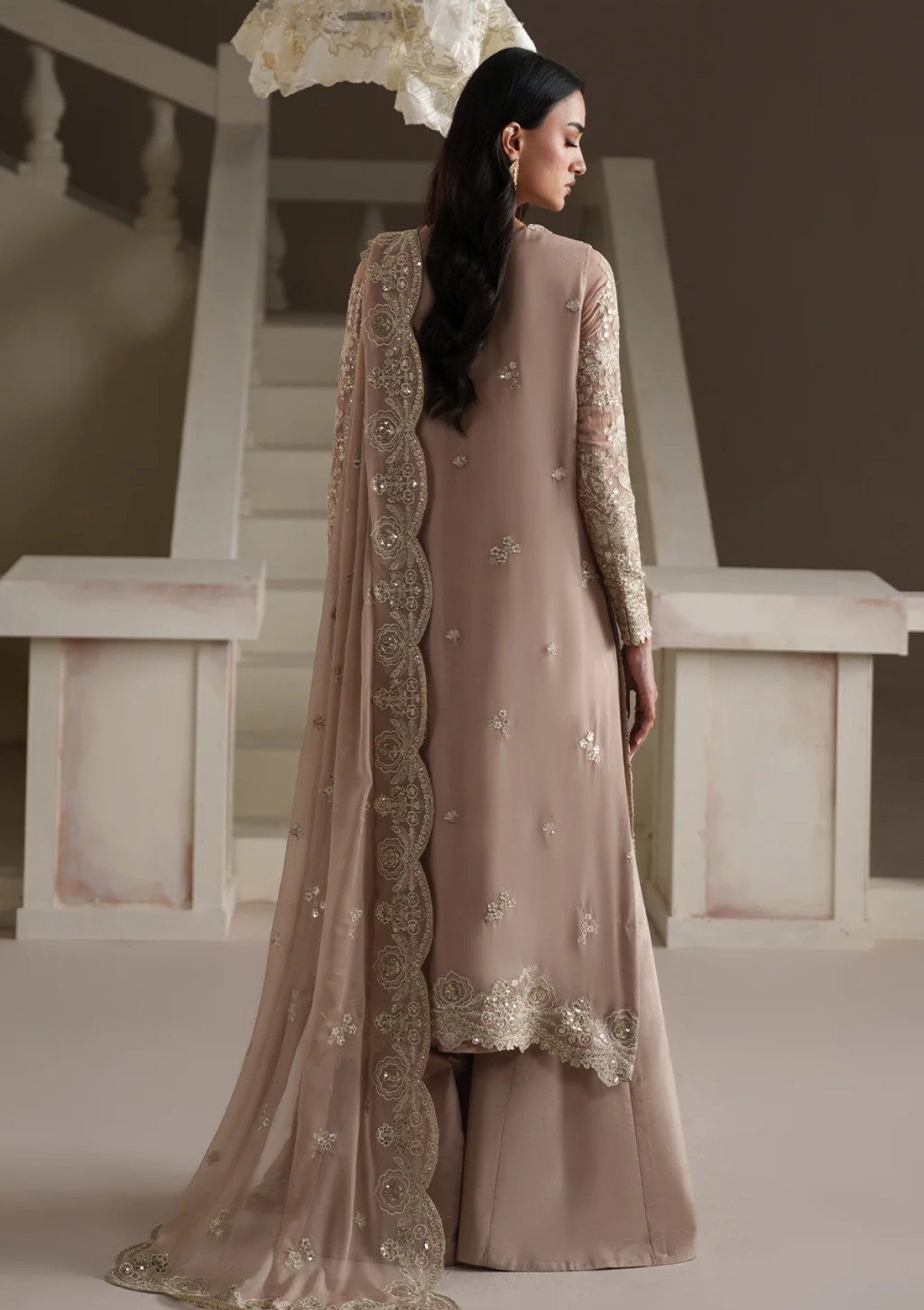 Formals - Emaan Adeel - Modern Heirloom Unstitched Chiffon 26 - PEARL REVERIE photo 2