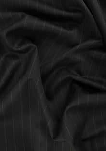 Loro Piana Highlander 13 Micron Super 210's Merino Wool Fabric - Black photo 2