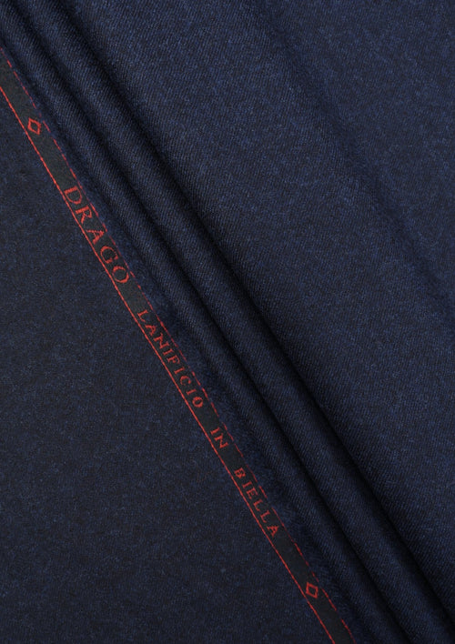 Drago Rugby Flannel Super 130's Wool Fabric - N Blue photo 1