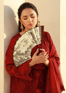 Lawn - Marwat Textiles - Gulmina - Unstitched 25 - D#10 - Scarlet image 4