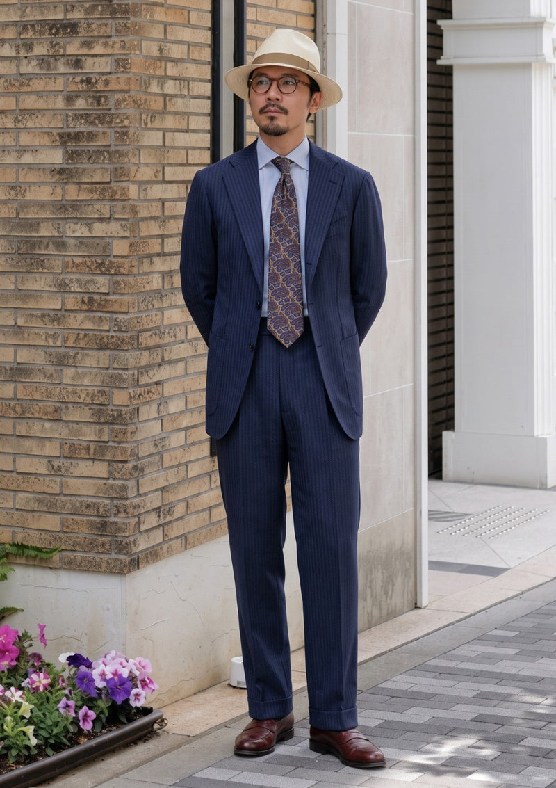 Carlo Barbera Riserva Superfine Exclusive Wool Fabric - N Blue