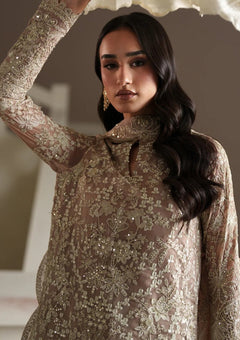 Formals - Emaan Adeel - Modern Heirloom Unstitched Chiffon 26 - PEARL REVERIE photo 4