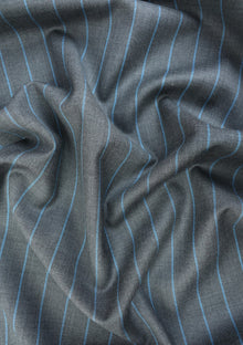 Cavani Four Season Selvage Broad Stripe Wool - Dark Grey image 3