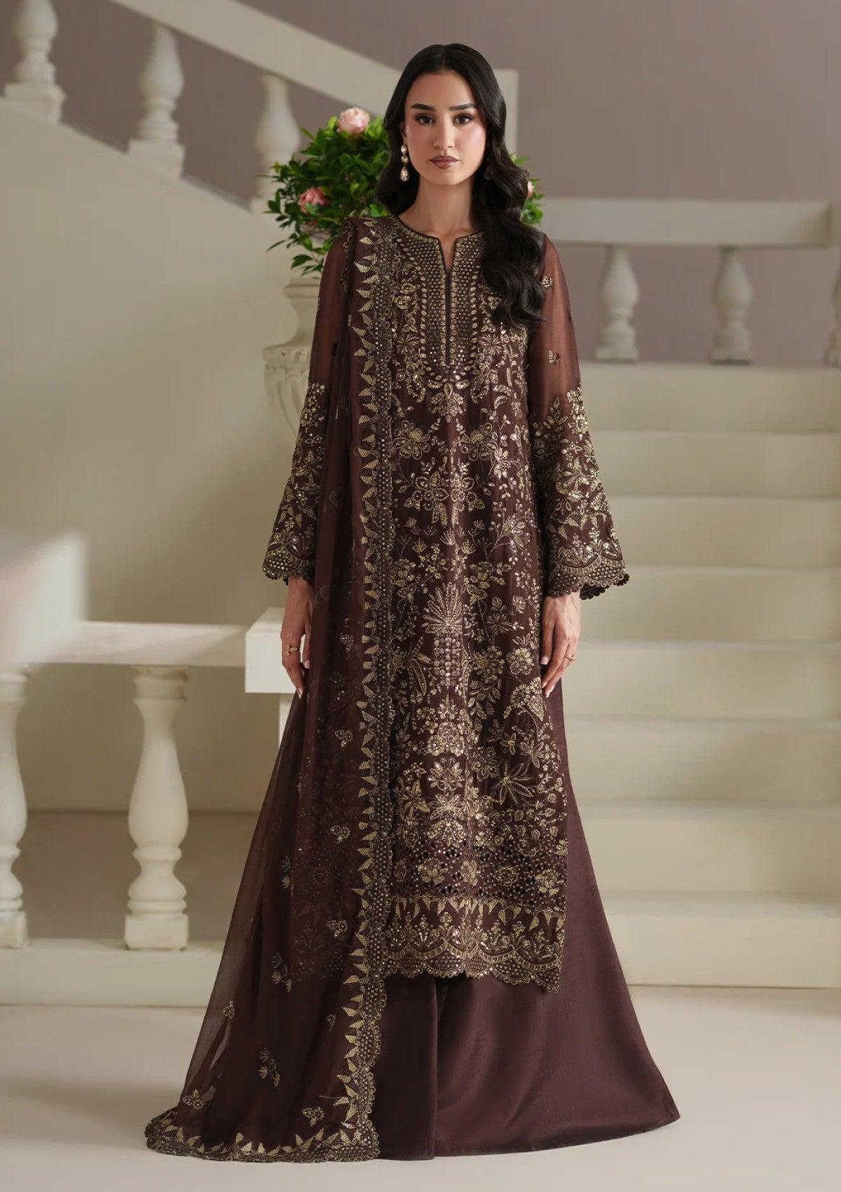 Formals - Emaan Adeel - Modern Heirloom Unstitched Chiffon 26 - ADELIA photo 1