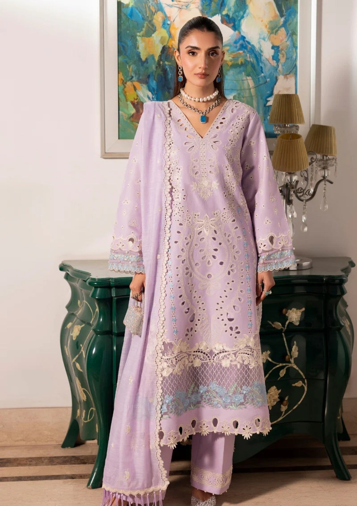 Lawn - Marwat Textiles - Gulmina - Dilkash 26 - D#02 - SAJAL image 1