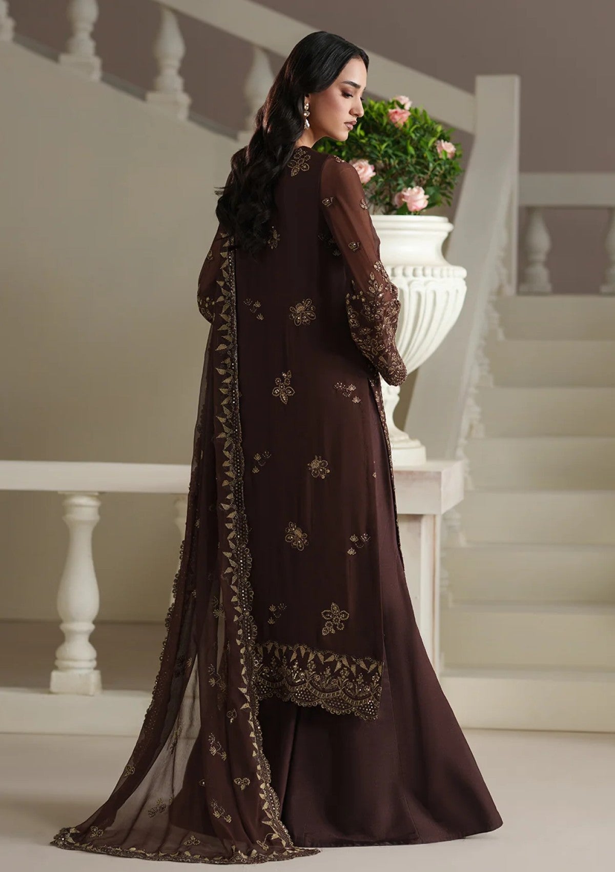 Formals - Emaan Adeel - Modern Heirloom Unstitched Chiffon 26 - ADELIA photo 2