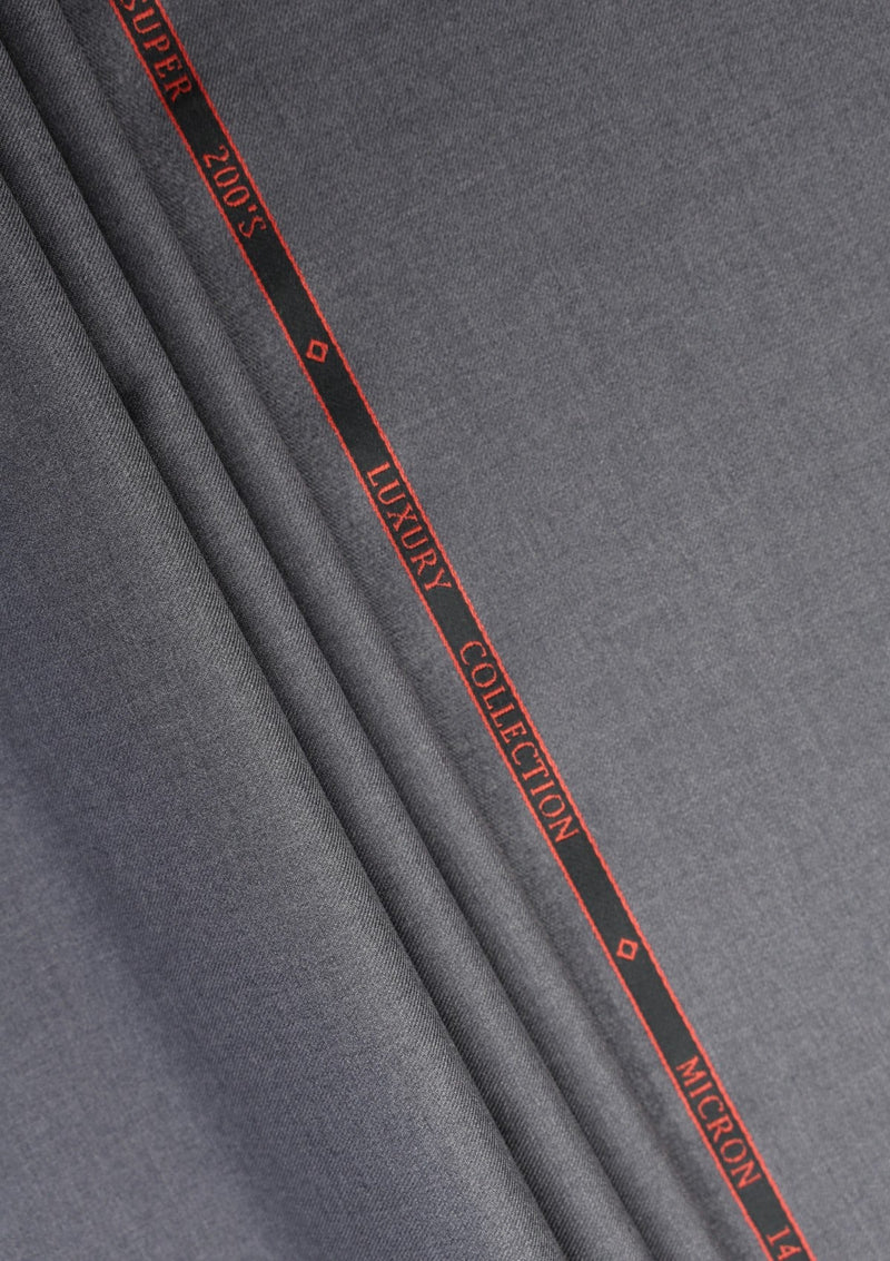 Drago Lanificio Beilla Super 200'S Micron 14 Wool Fabric - Grey