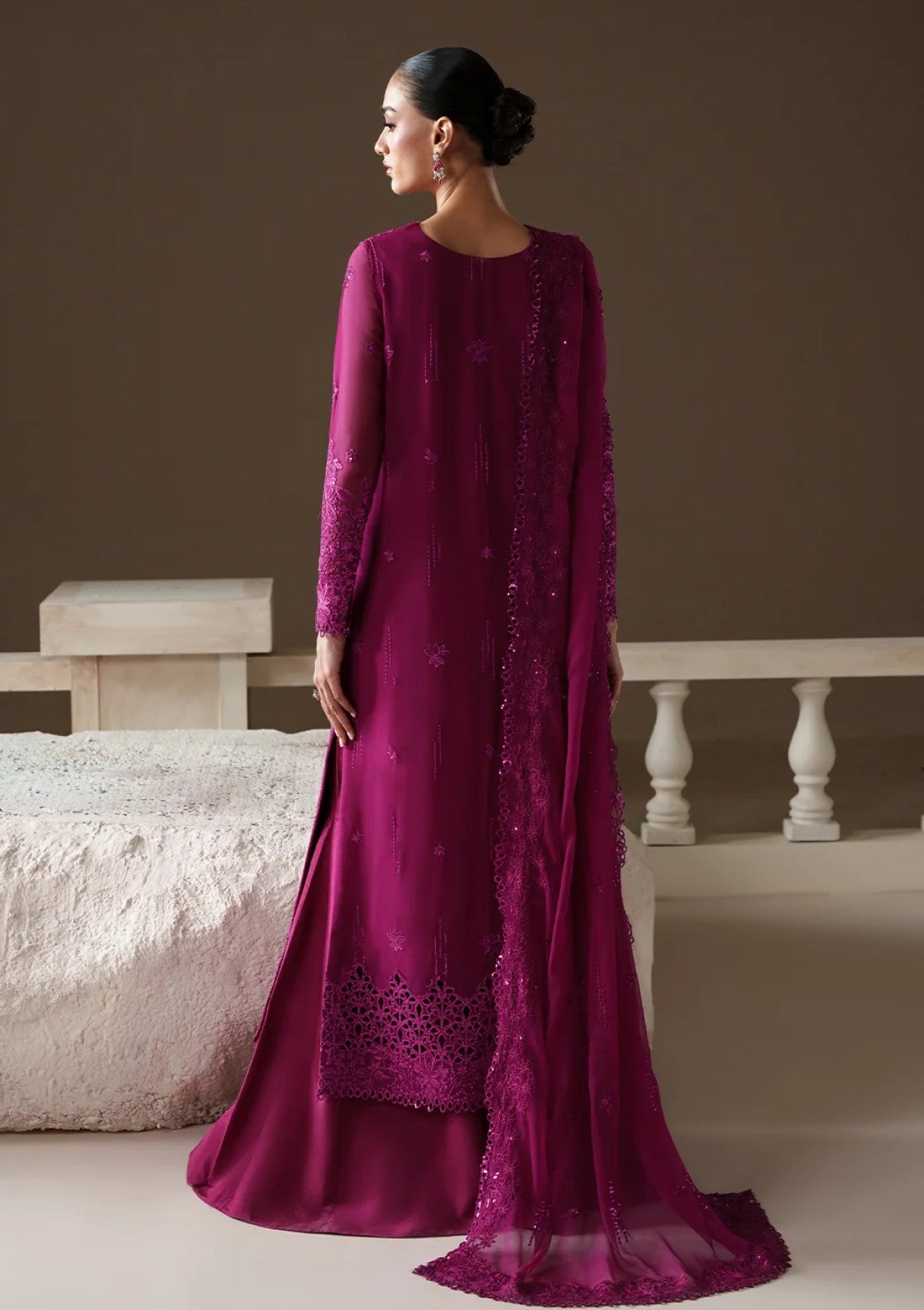 Formals - Emaan Adeel - Modern Heirloom Unstitched Chiffon 26 - ROSE MEMOIR photo 2