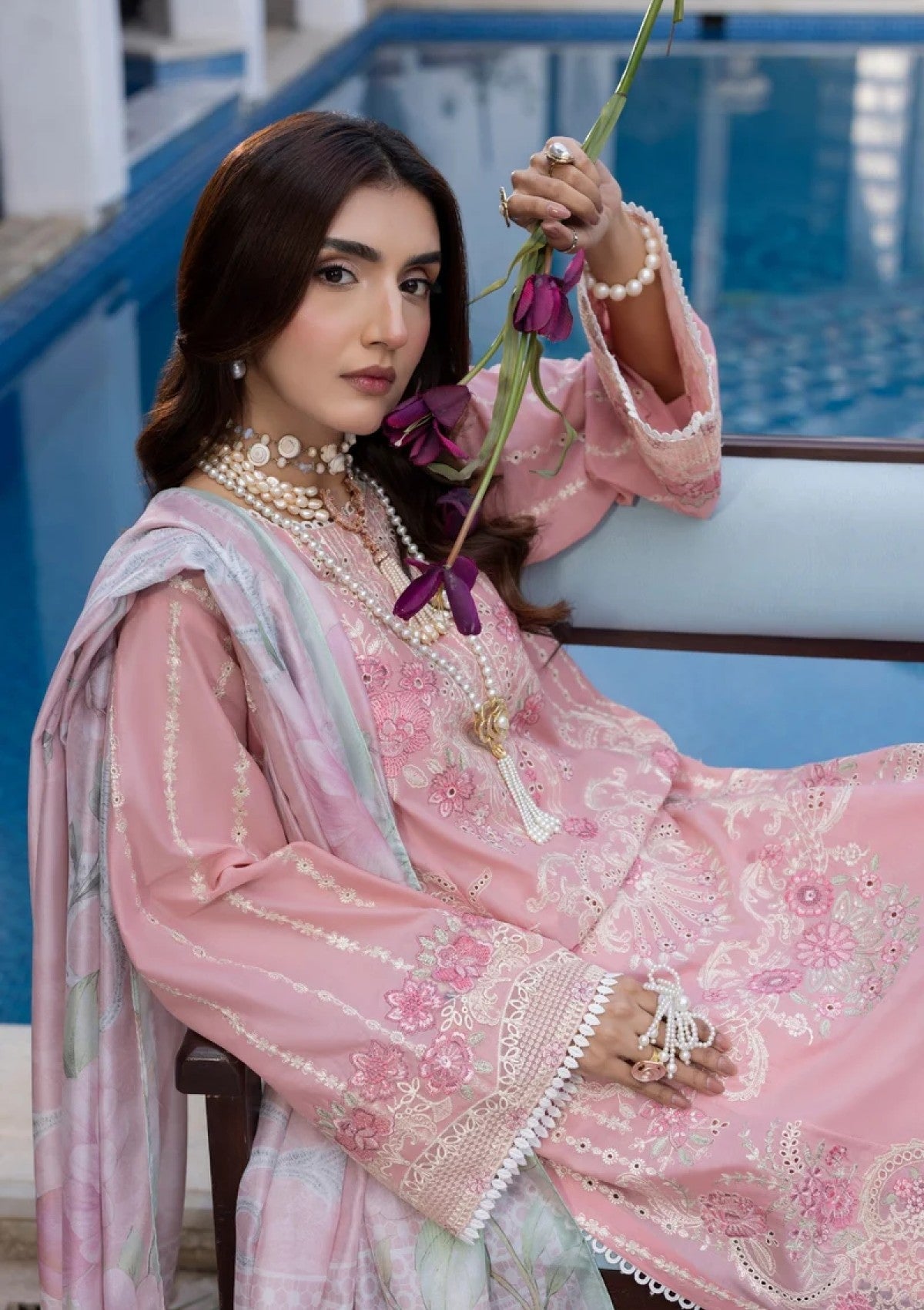 Lawn - Marwat Textiles - Gulmina - Dilkash 26 - D#03 - URWA image 3