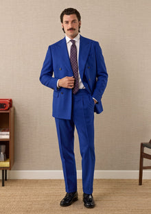 Guabello Super 150's Seven Wool Fabric - R Blue photo 1