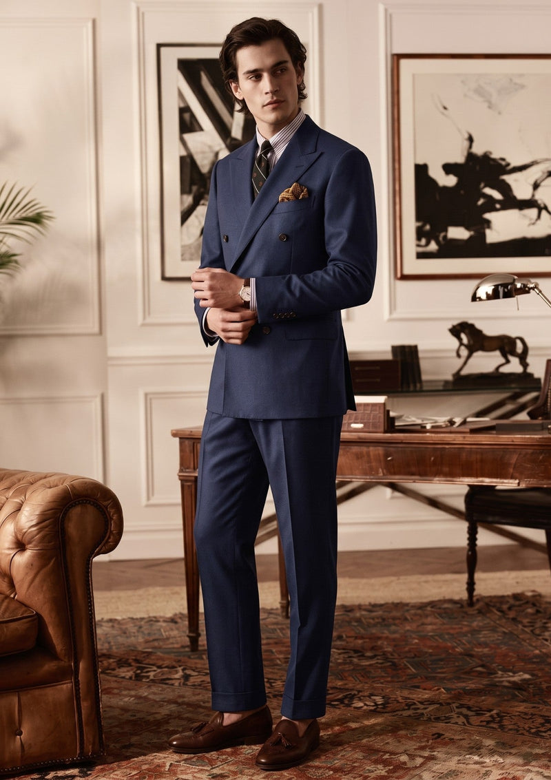Loro Piana Zenit Cashmere Vicuna Wool & Silk Fabric - D Blue