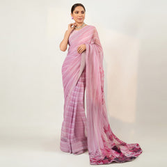 IASC 12 Digital Printed Chiffon Saree – product image 3