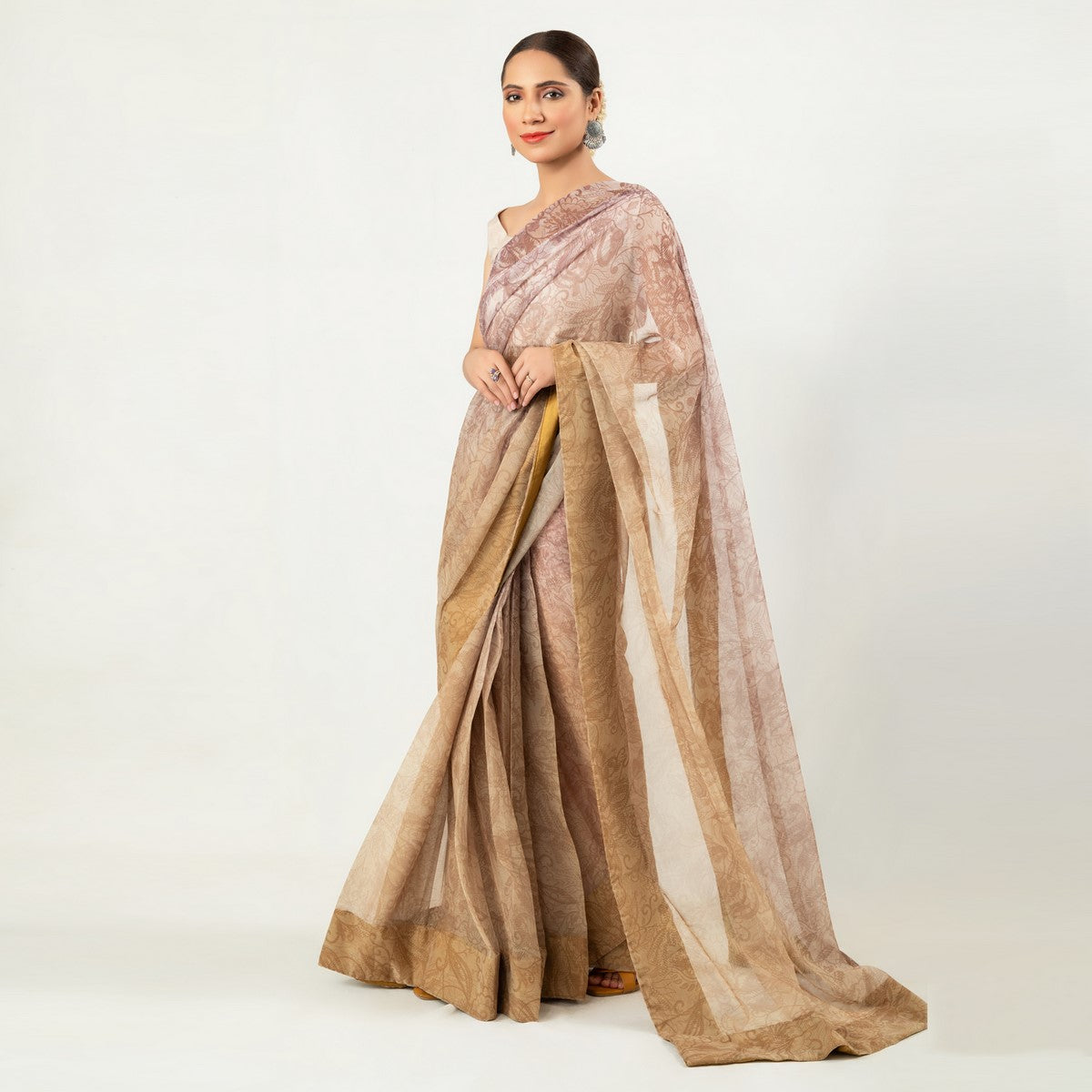 IASC 15 Digital Printed Chiffon Saree – product image 3