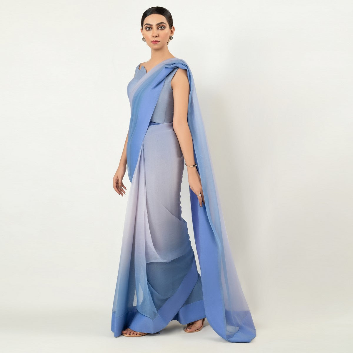 IASC 16 Digital Printed Chiffon Saree – product image 3