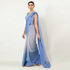 IASC 16 Digital Printed Chiffon Saree – product image 3