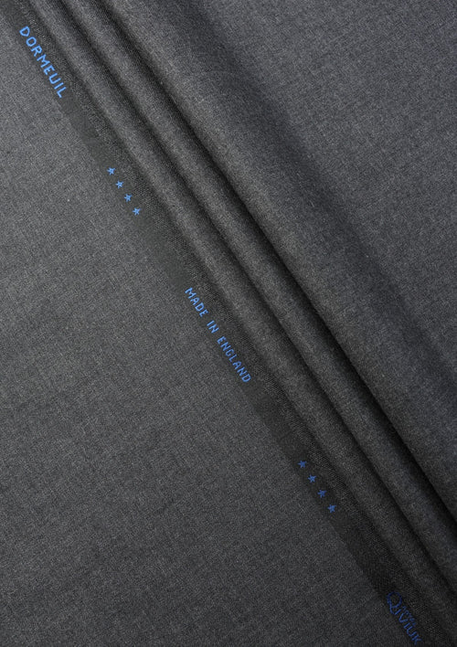 Dormeuil Cashmere & Qiviuk Super 200'S Wool Fabric - Dark Grey photo 1