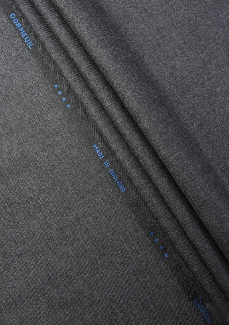 Dormeuil Cashmere & Qiviuk Super 200'S Wool Fabric - Dark Grey