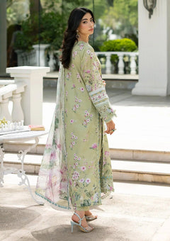 Lawn - Elaf Premium - Signature Embroidered 26 - Vol II - ESG#06A - JADE photo 2
