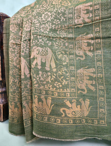 Pashmina Zari Branded Shawl D#01 - L Green photo 4