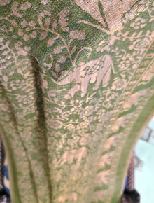 Pashmina Zari Branded Shawl D#01 - L Green photo 3