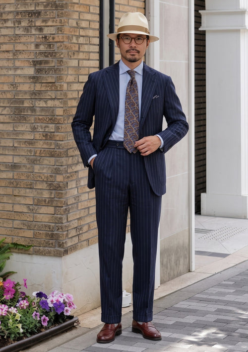 Carlo Barbera Riserva Superfine Exclusive Wool Fabric - Blue image 1