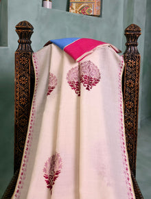 Pashmina Ari Work Shawl D#06 - Off White photo 2