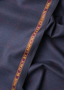 Cerruti Prestige Lanificio Super 130's Wool Fabric D#02 - Royal Blue photo 4