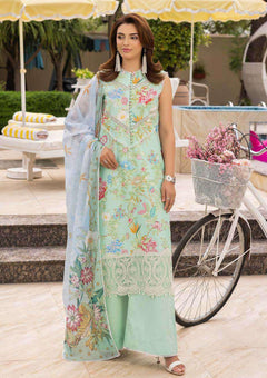 Lawn - Saad Shaikh - Mojito - Printed 25 - SS#1101 - Mintara image 4