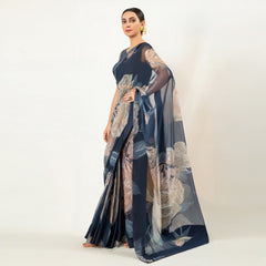 IASC 13 Digital Printed Chiffon Saree – product image 4