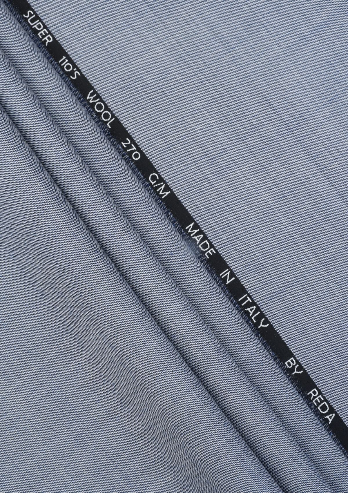 Reda Super 110'S Sharkskin 270 GM Wool Fabric - Grey photo 1