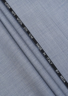Reda Super 110'S Sharkskin 270 GM Wool Fabric - Grey photo 1
