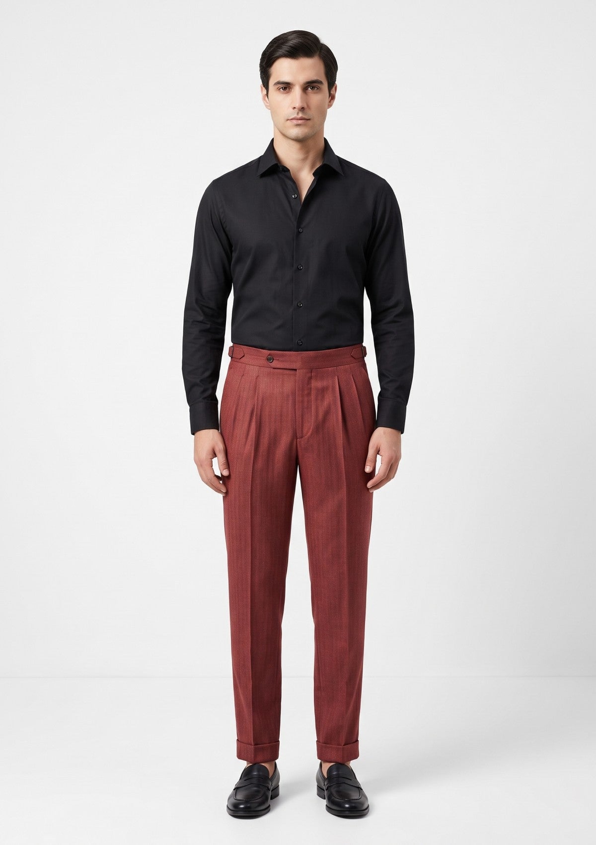 Vitale Barberis Canonico Super Fine Silk And Wool Fabric - B Maroon photo 1