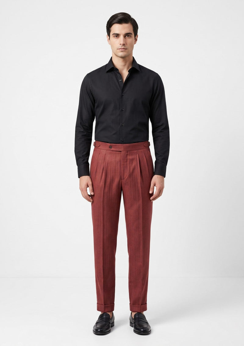 Vitale Barberis Canonico Super Fine Silk And Wool Fabric - B Maroon