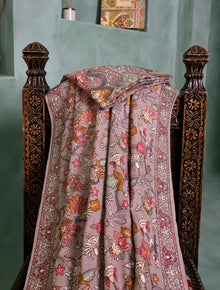Pashmina Embroidered Jaaldar Shawl D#05 - S Grey photo 2