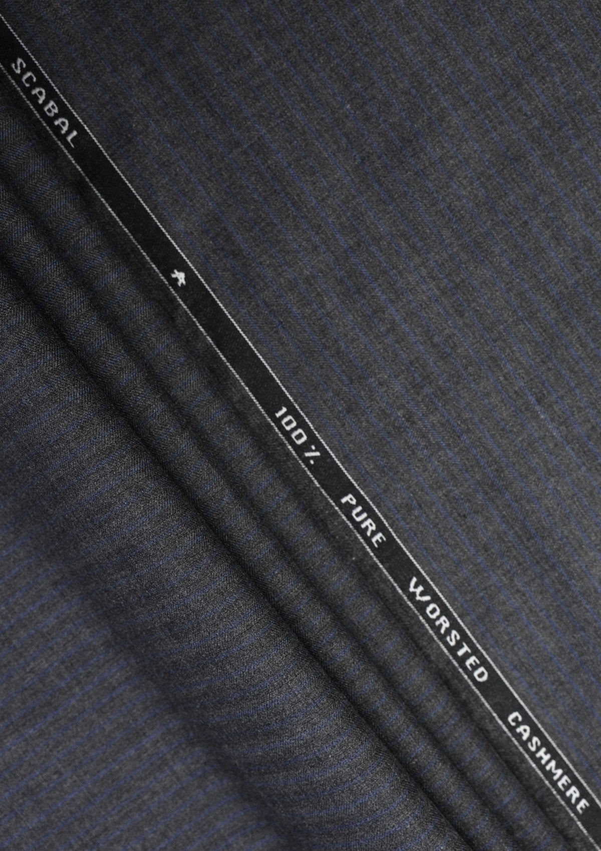 Scabal Pure Worsted Cashmere Wool Fabric - Navy image 1