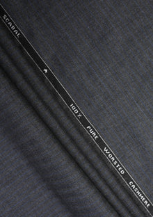 Scabal Pure Worsted Cashmere Wool Fabric - Navy image 1