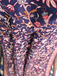 Pashmina Embroidered Jaaldar Shawl D#01 - Blue photo 4