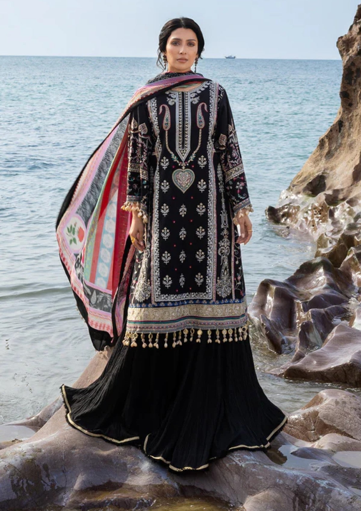 Lawn - Sadaf Fawad Khan - Siraa - Luxury 26 - Kohl photo 1