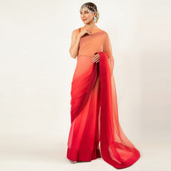 IASC 14 Digital Printed Chiffon Saree – product image 5