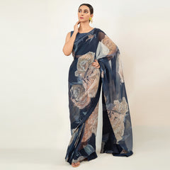 IASC 13 Digital Printed Chiffon Saree – product image 5