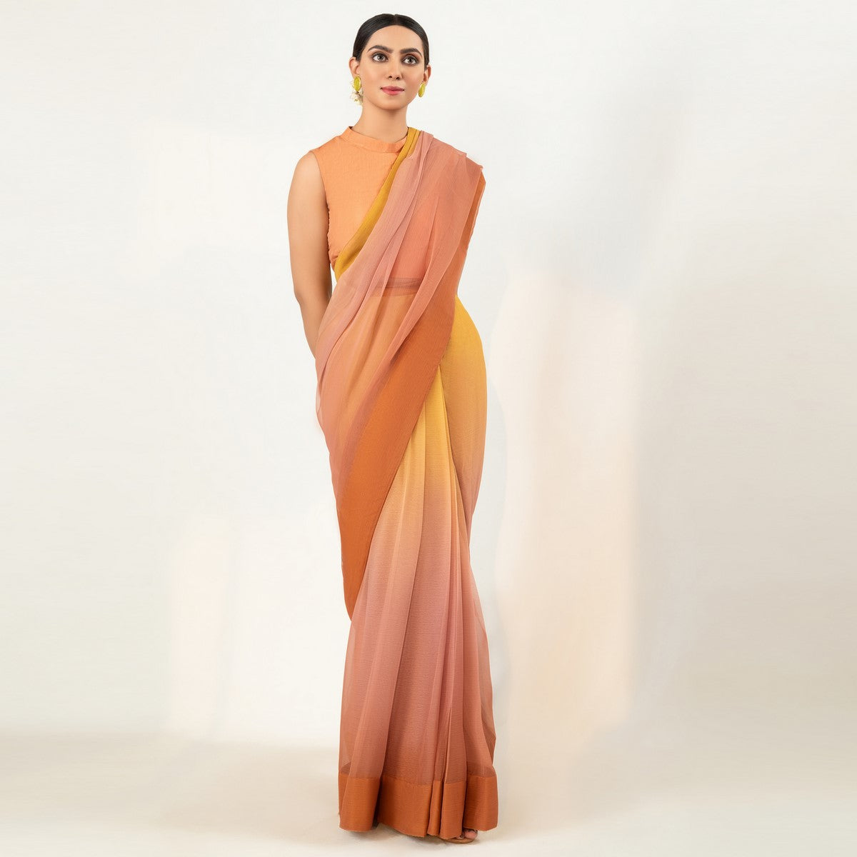 IASC 11 Digital Printed Chiffon Saree – product image 5