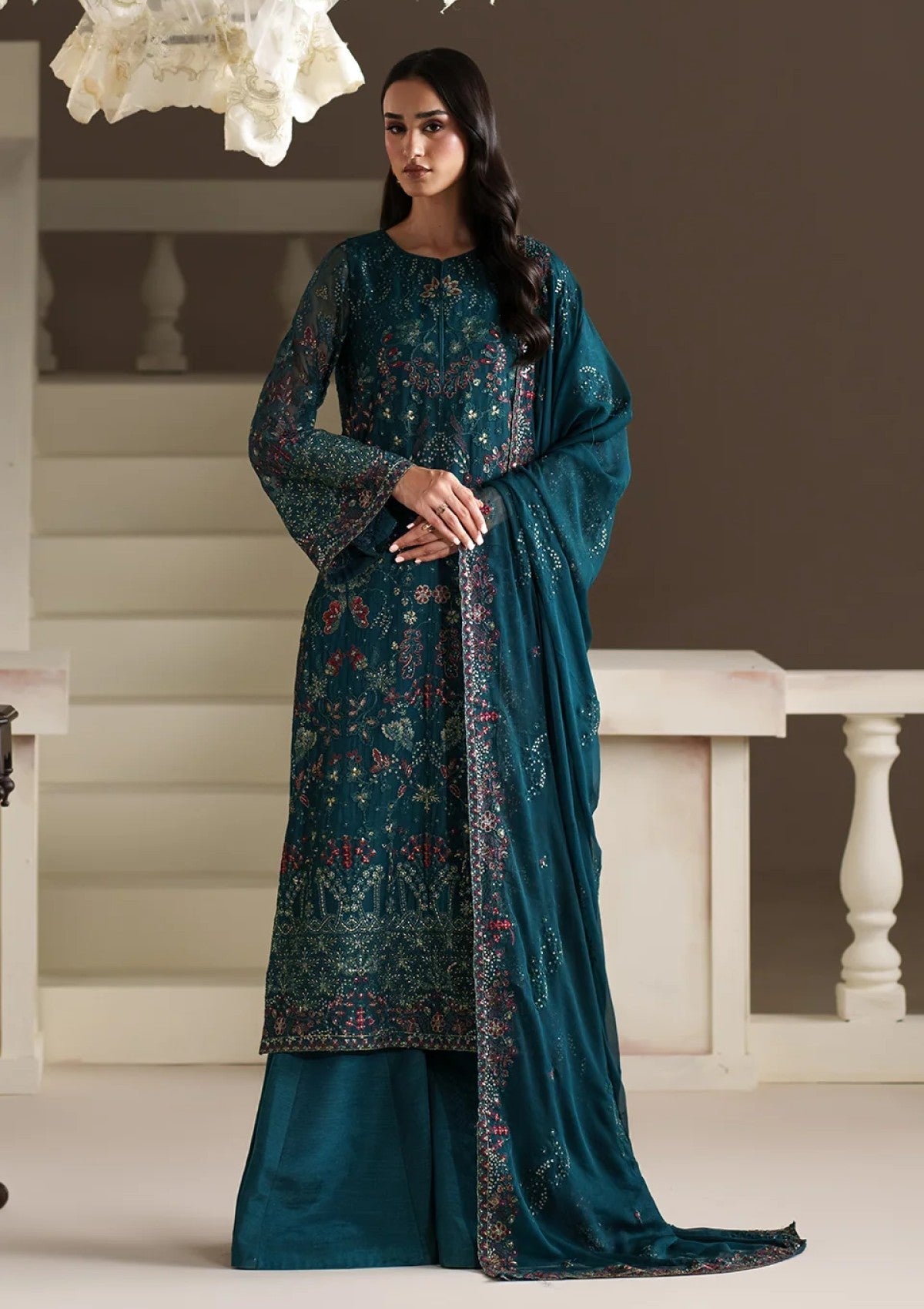 Formals - Emaan Adeel - Modern Heirloom Unstitched Chiffon 26 - ANTIQUE CHARM photo 1