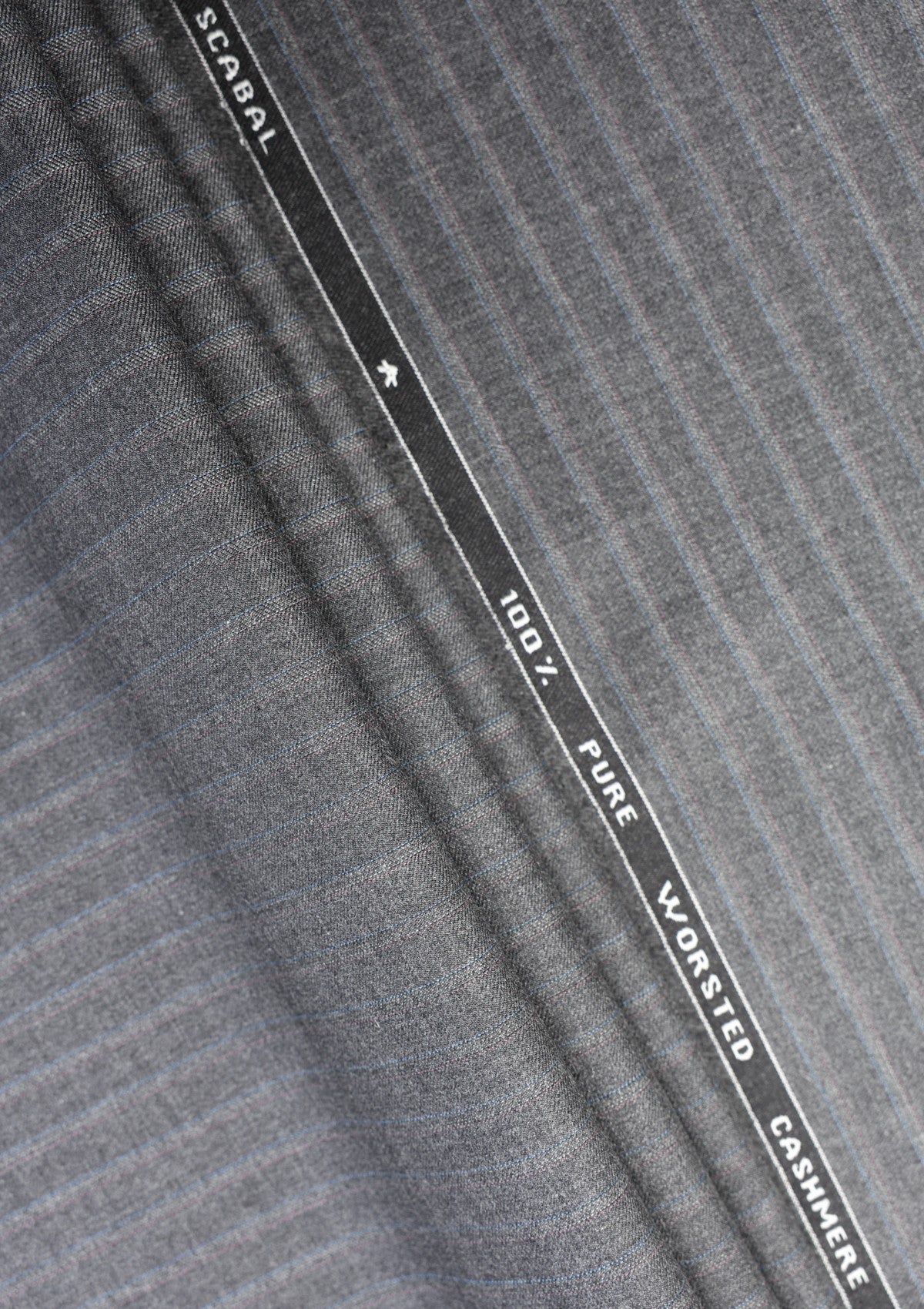Scabal Pure Worsted Cashmere Wool Fabric - Dark Grey image 1